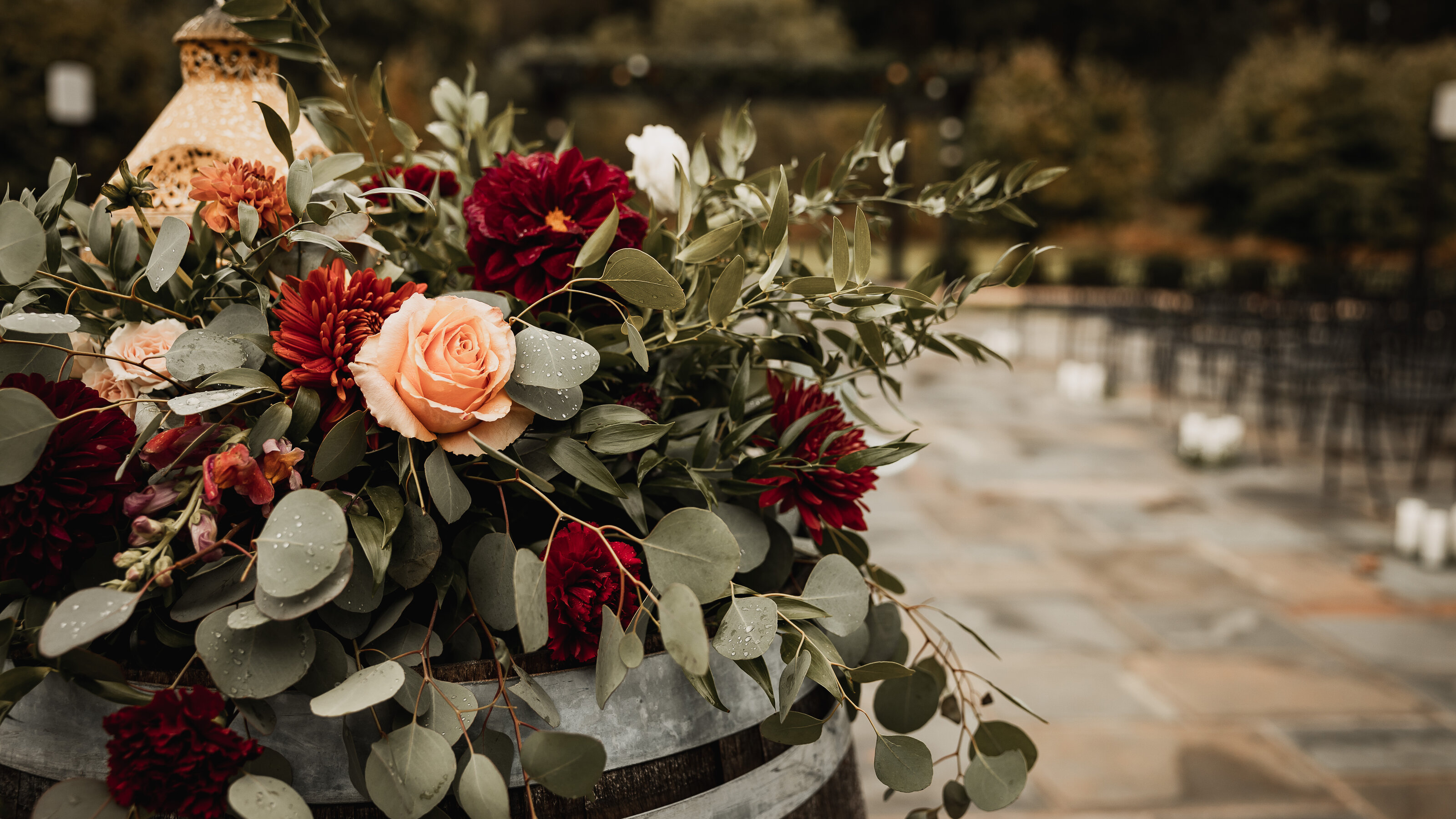 Getting ready on wedding day