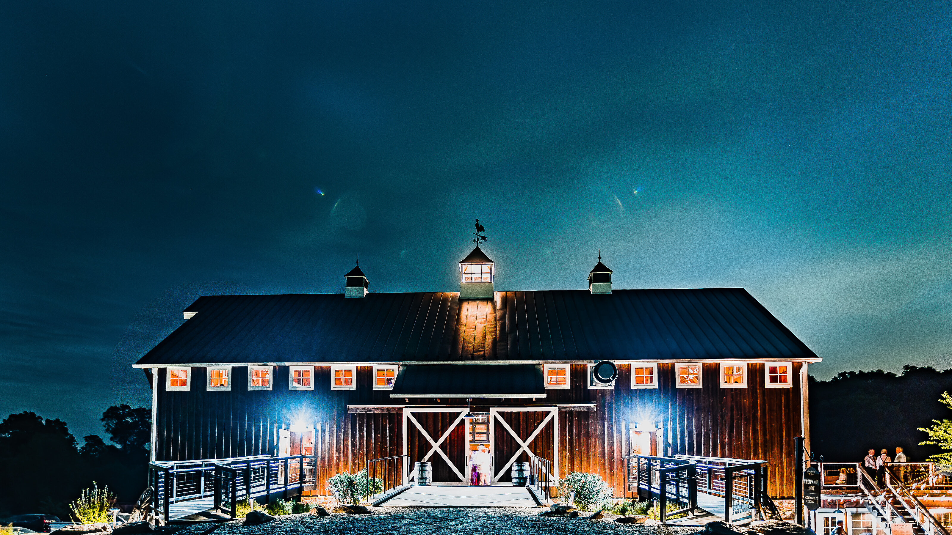 Night reception lighting